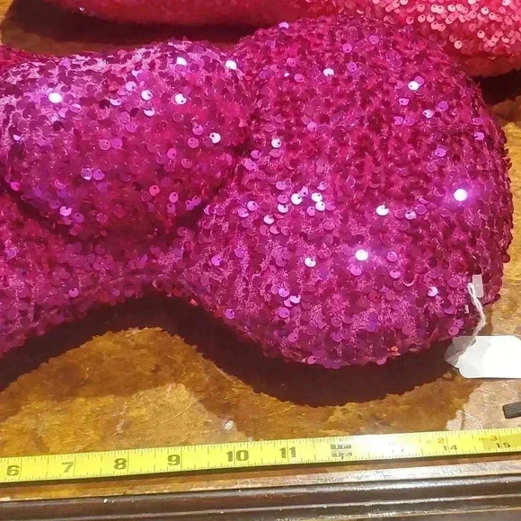 Pink sequin pillows set of 2 - Picture 7 of 10